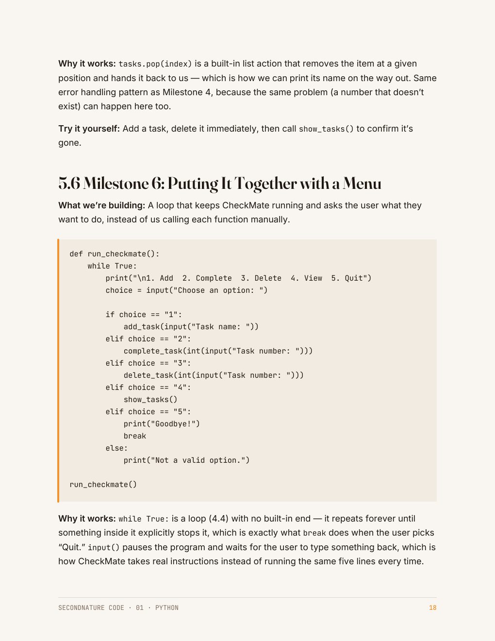 Page 19 of the Python Quick Start Guide